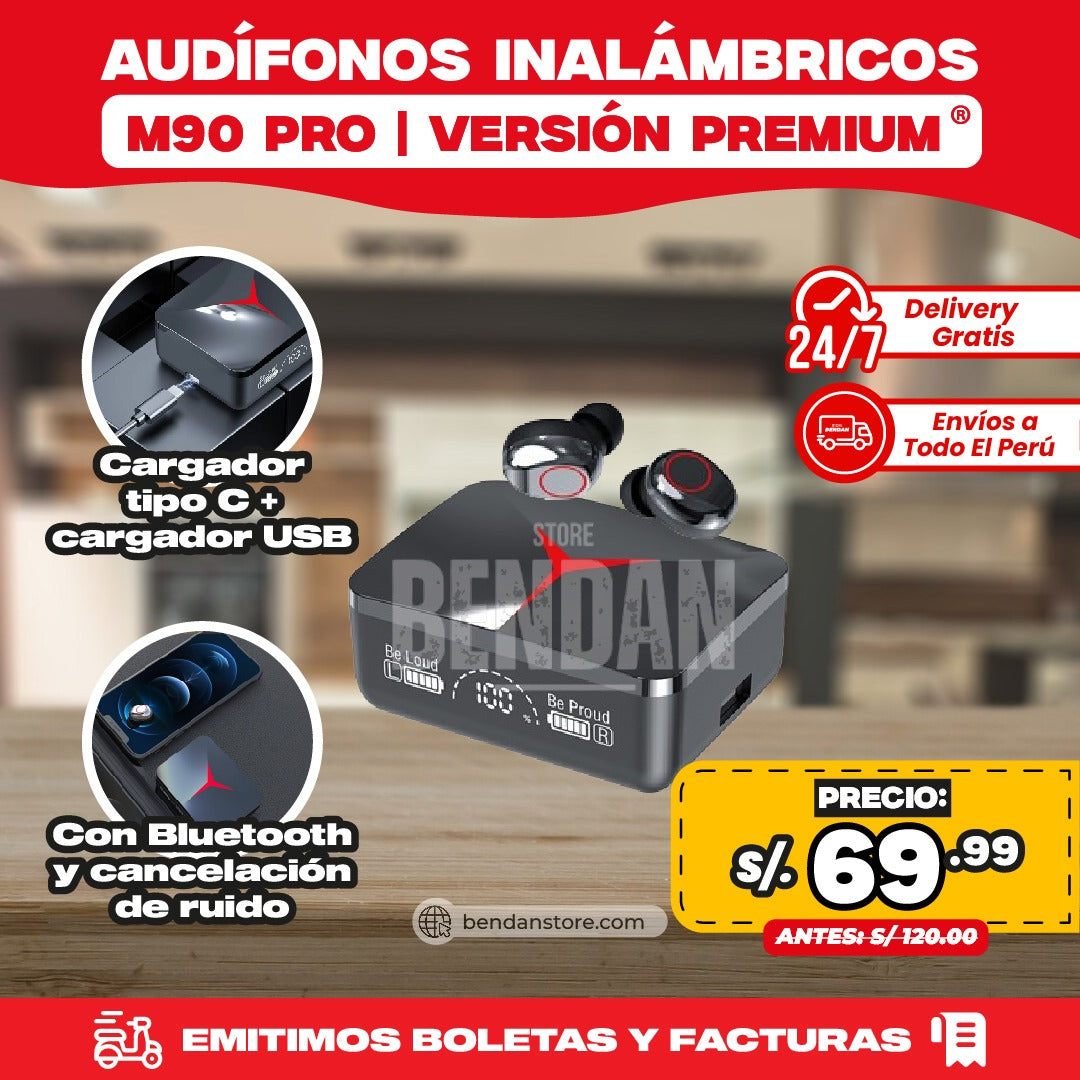 Audífonos Inalámbricos M90 Pro | Versión Premium ®